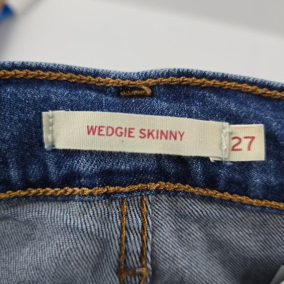 Levi's wedgie‎ skinny jeans blue 27 womens denim 5401 - Picture 10 of 13